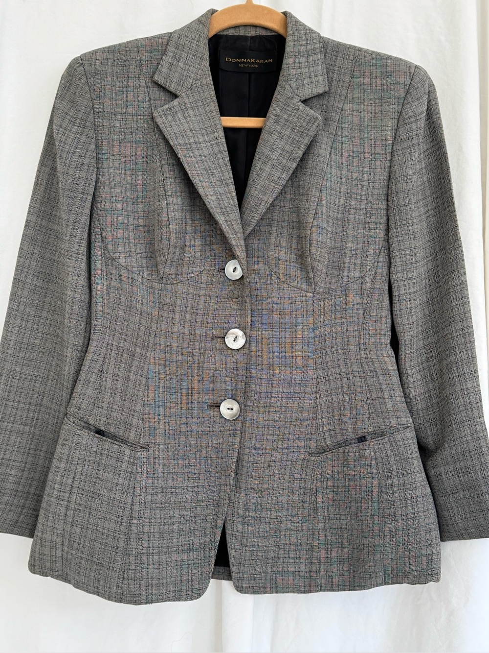 DONNA KARAN Plaid Women's Blazer